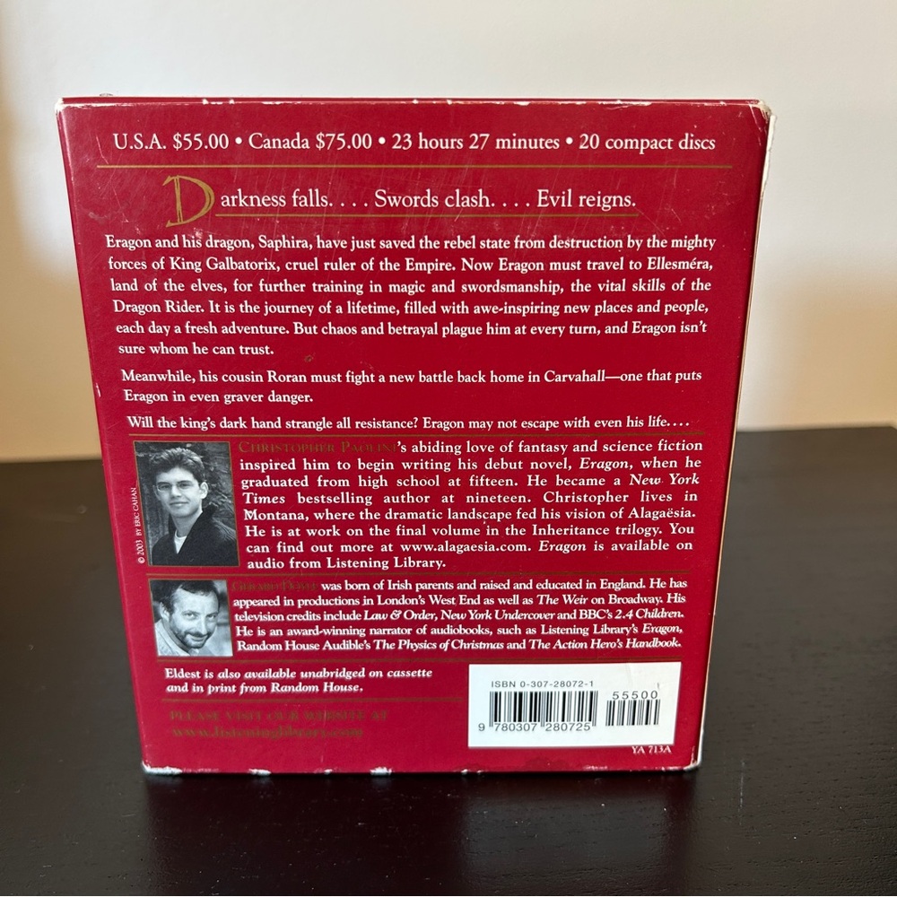 Eldest Audiobook By Christopher Paolini - Picture 3 of 12